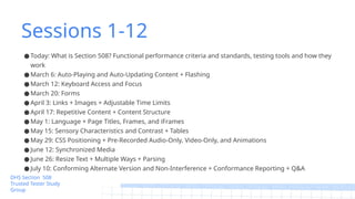 Section 508 Trusted Tester GDG Study Group 1 by Laura Wissiak | PPTX