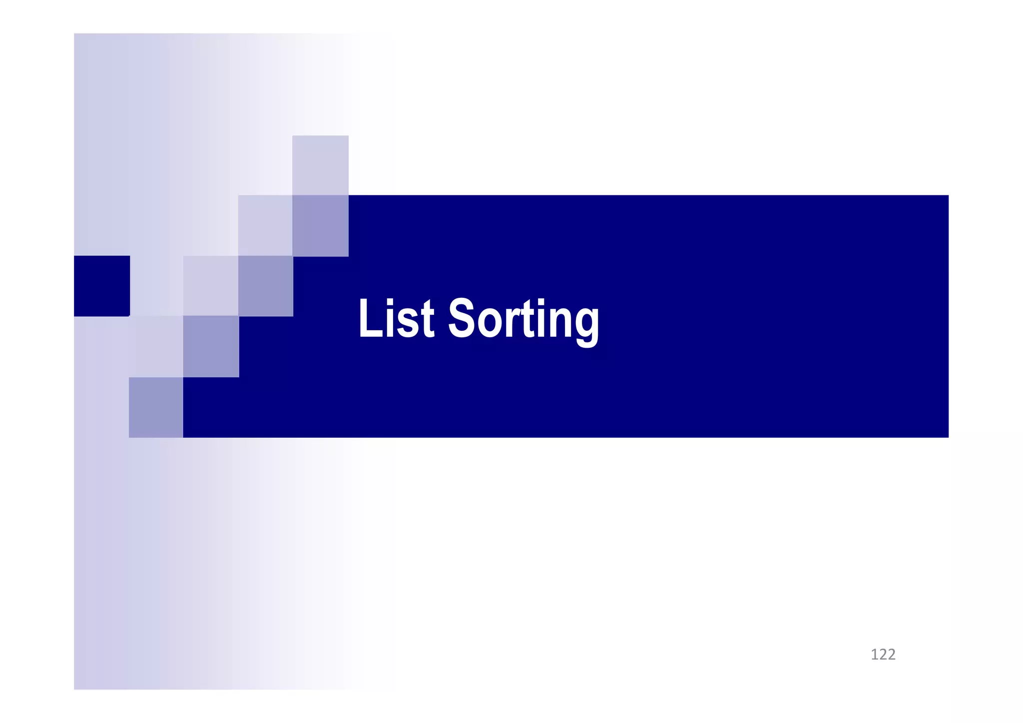 List Sorting
122
 