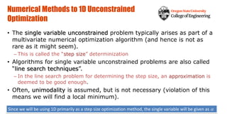 Numerical Methods for Unconstrained Optimization in Engineering Design ...