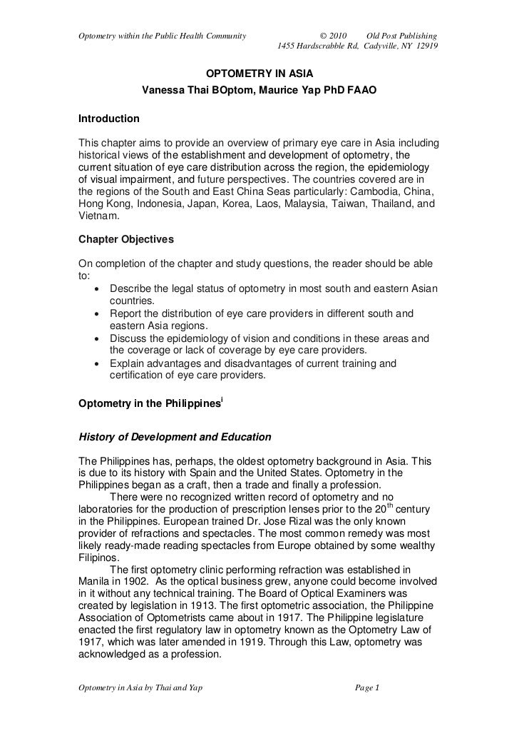 Section 5, optometry in asia by thai and yap Section 5, optometry in asia by thai and yap
