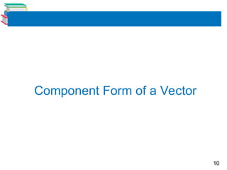 10
Component Form of a Vector
 