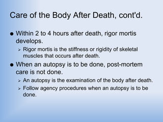 Section 6 assisting with end-of-life care (1) | PPTX | Diseases and ...