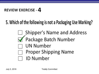 July 5, 2018 Totally Committed
 