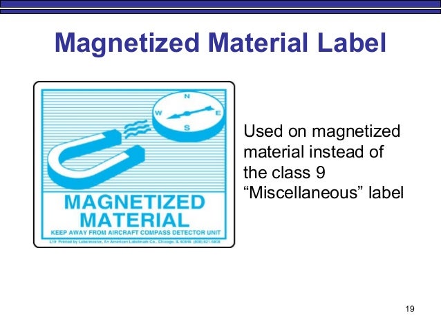 magnetized material handling label