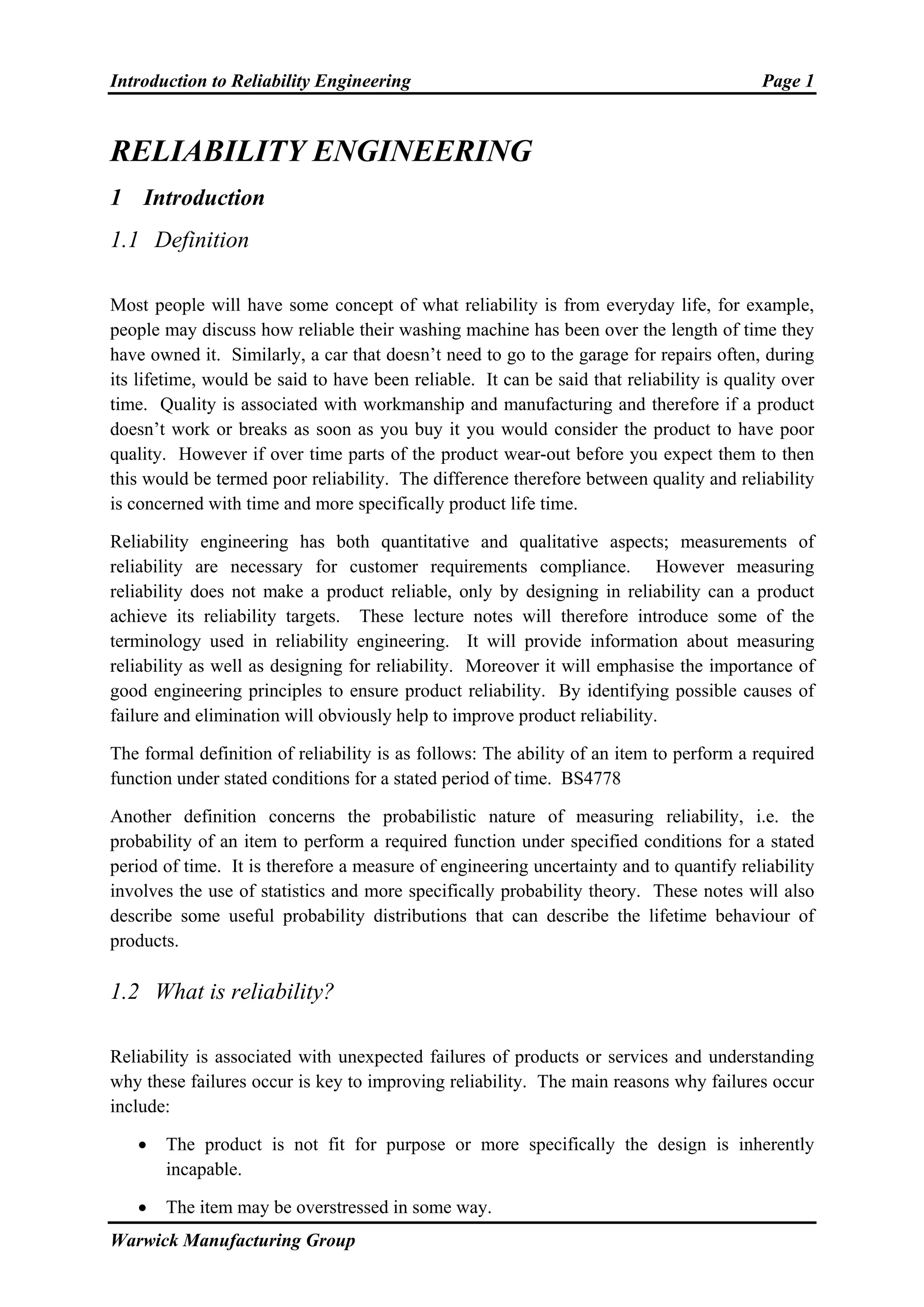 Section 7a reliability_notes | PDF