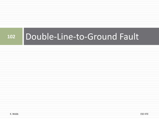 K. Webb ESE 470
Double-Line-to-Ground Fault
102
 