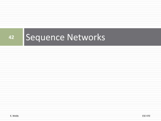 K. Webb ESE 470
Sequence Networks
42
 