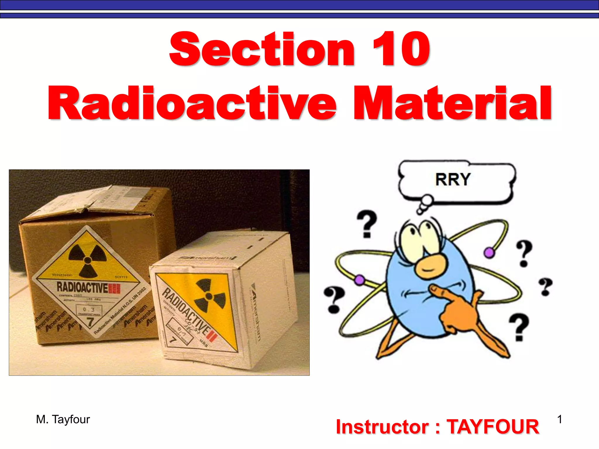 Section 8 radioactive material PPT