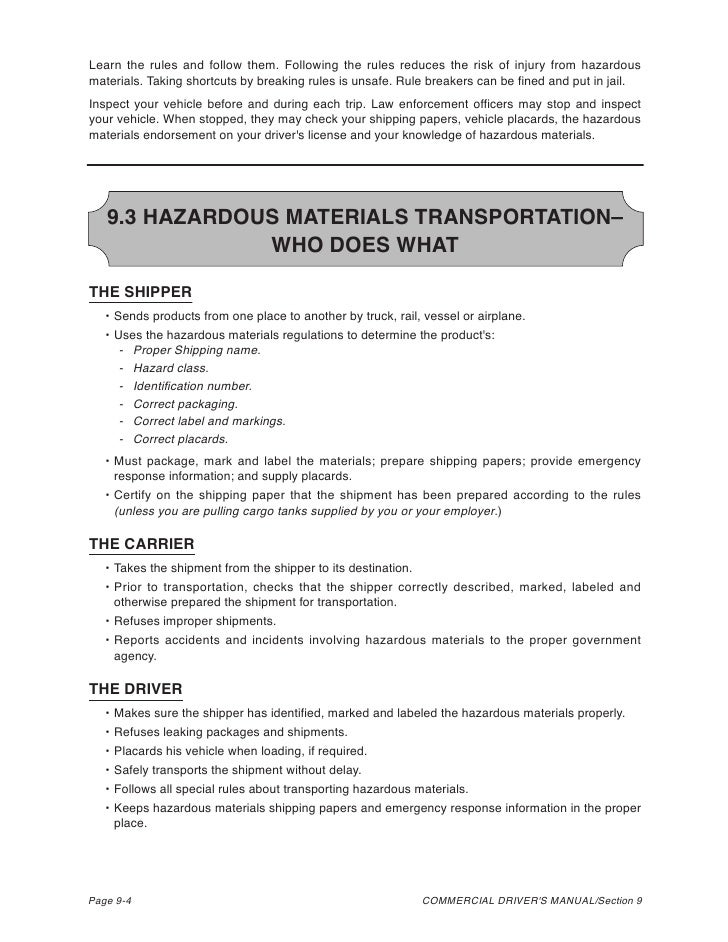 Hazmat Drivers Erg Responsibilities Hazmat Drivers Erg Responsibilities