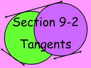 Section 9-2
 Tangents
 