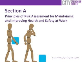 Section A
Principles of Risk Assessment for Maintaining
and Improving Health and Safety at Work
Faculty of Building, Engineering and Energy 2015
 