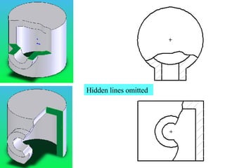 Hidden lines omitted 