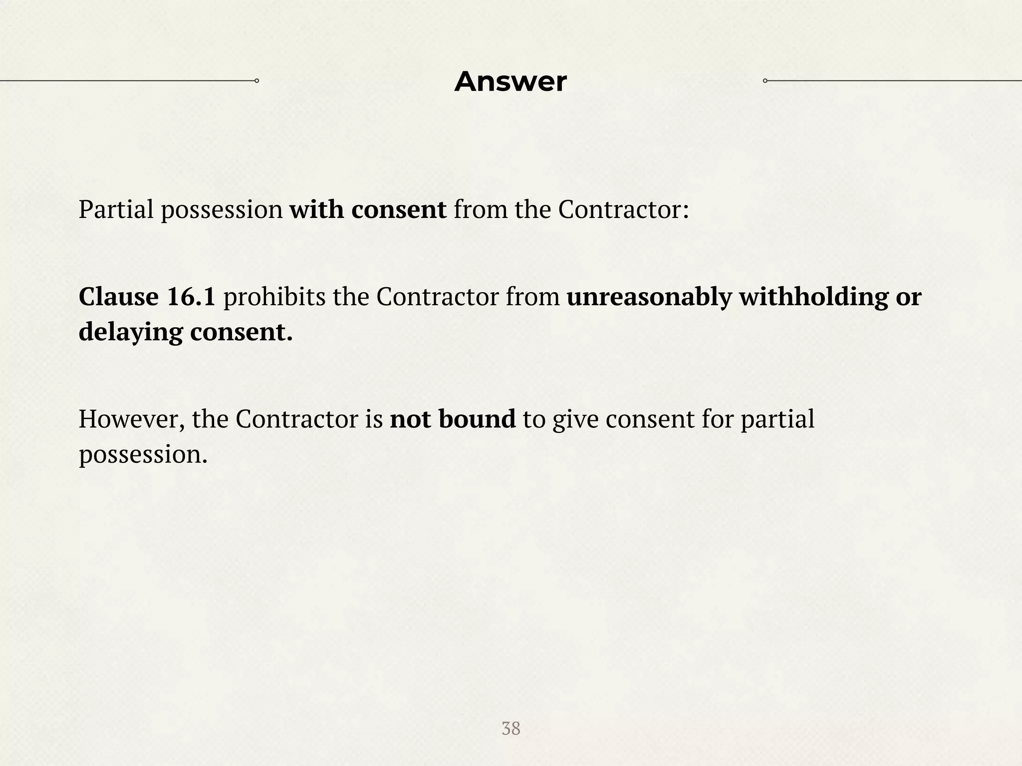 Sectional completion and partial possession by employer PP2 Coursework