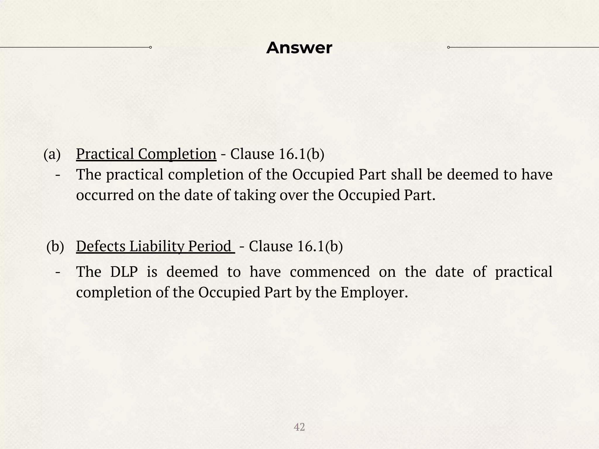 Sectional completion and partial possession by employer PP2 Coursework