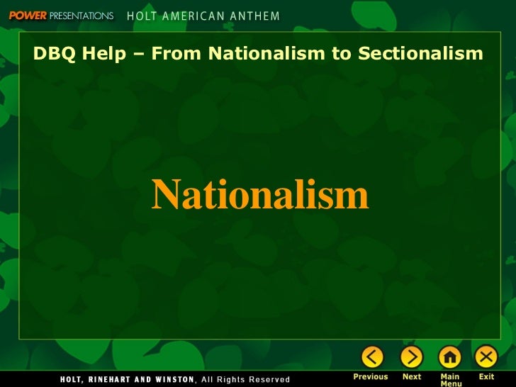 Sectionalism examples picture