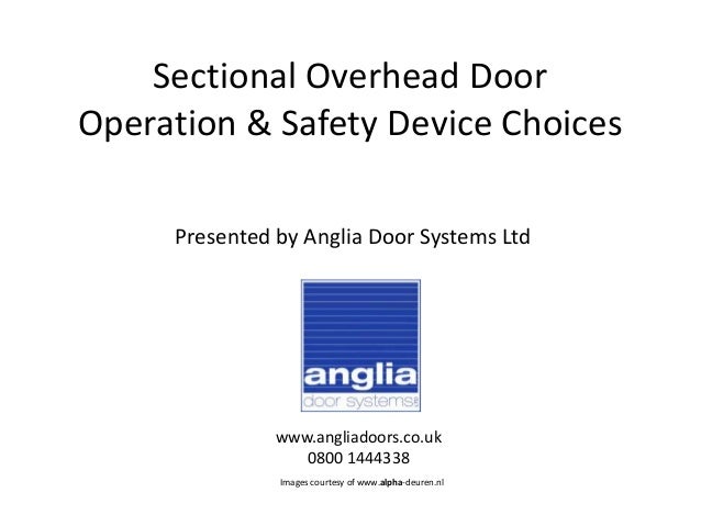 Safety Device Options For Sectional Overhead Doors