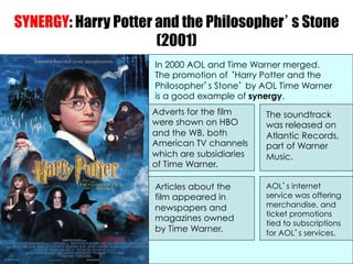 SYNERGY: Harry Potter and the Philosopher s Stone
                      (2001)
                     In 2000 AOL and Time W...