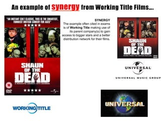 An example of synergy from Working Title Films….
                                          SYNERGY
                  The e...