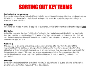 SORTING OUT KEY TERMS
Technological convergence
The combination of a variety of different digital technologies into one pi...