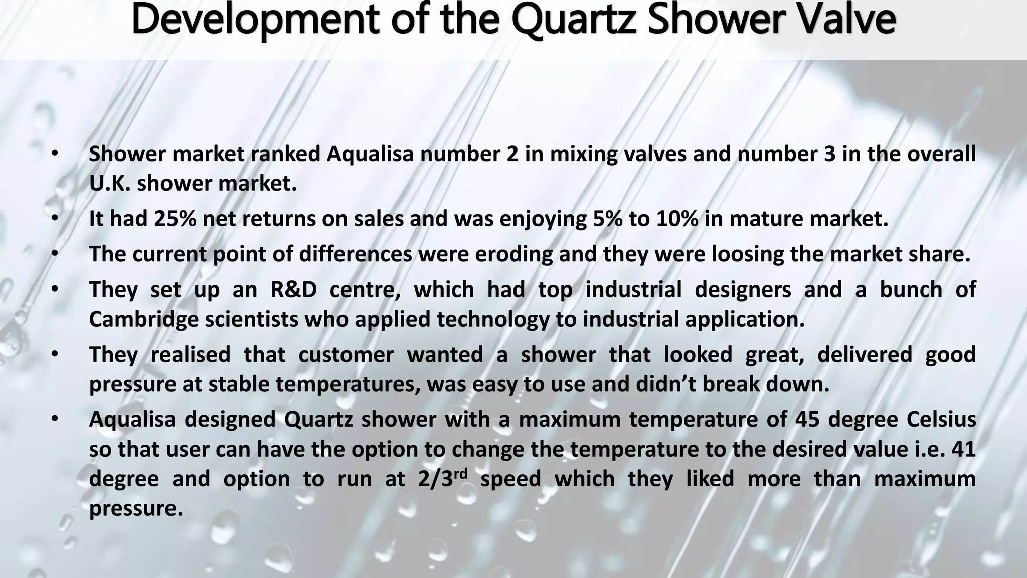 Aqualisa Quartz Simply A Better Shower (HBR Case Study) PPT