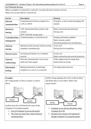 Section C ch16 the networking and internet basics notes | PDF
