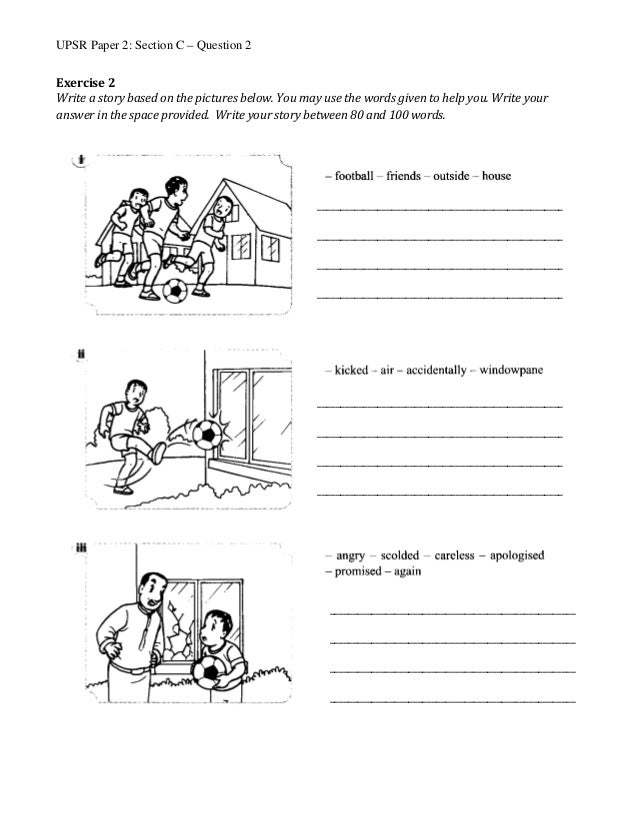essay example upsr english exercises  Section Paper 2  UPSR Question C 2: