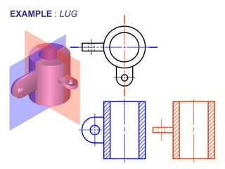 SECTION DRAWING . For full section, half section 1-1.ppt