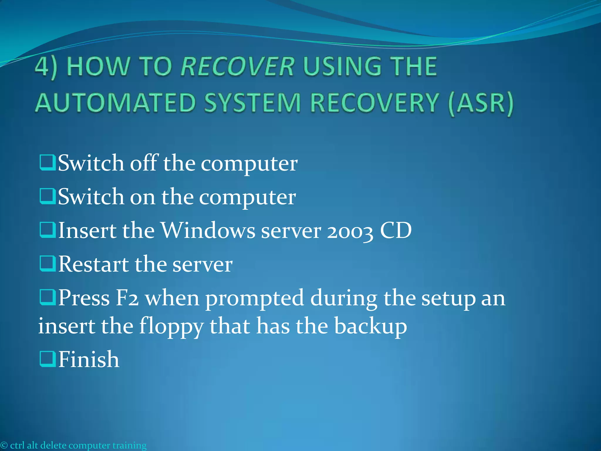 Section e slides 1 windows 2003 ppt