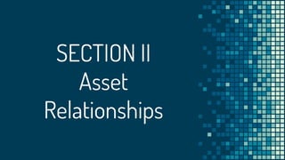 SECTION II
Asset
Relationships
 