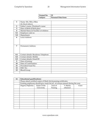 Section iii mis - formats | PDF