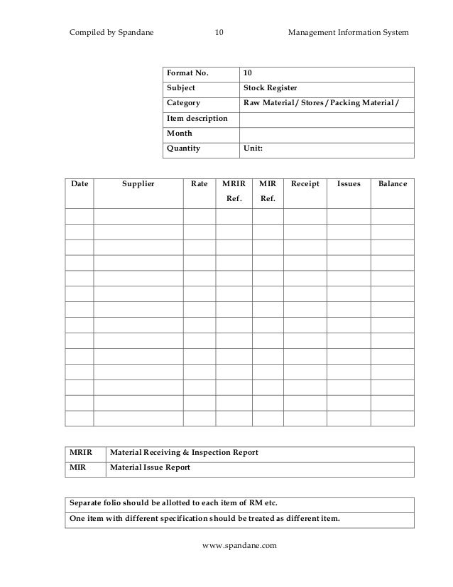 receiving receipt format