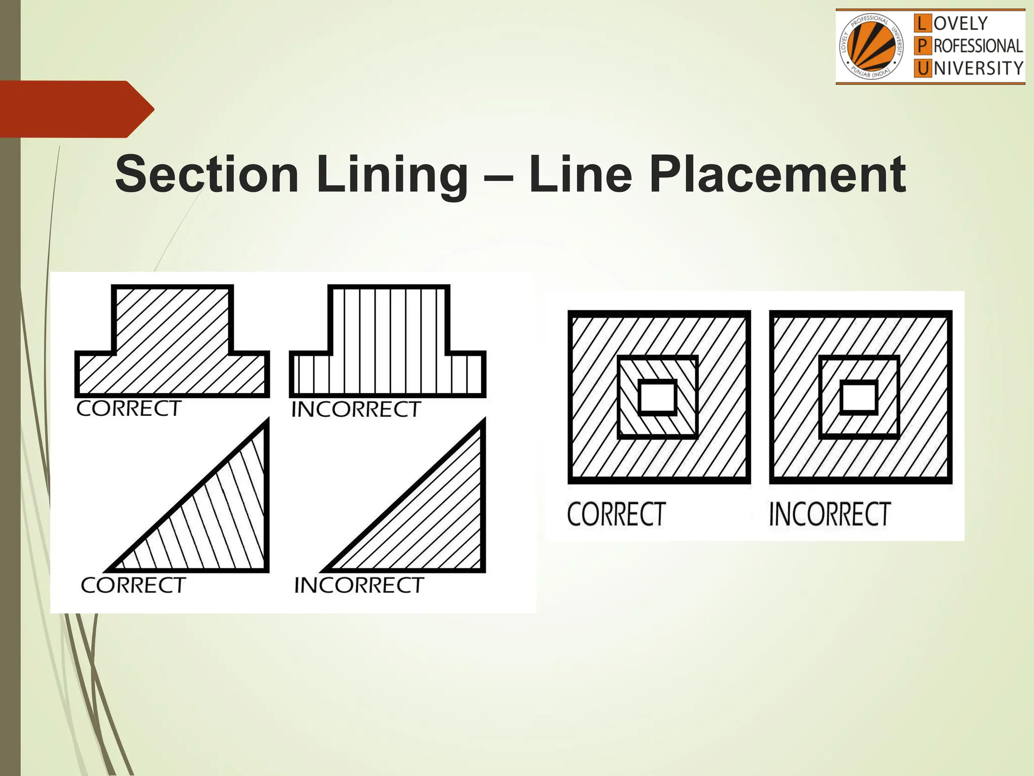 Section Lining – Line Placement
 