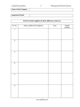 Excise Scanning Form Section iv mis -excise audit formats | PDF