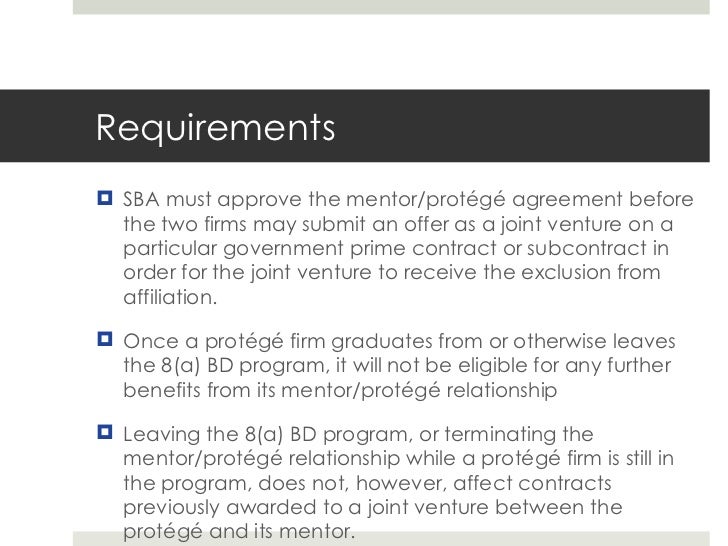 sba mentor protege program problem sba mentor protege program problem