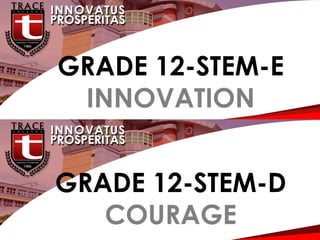 G
GRADE 12-STEM-E
INNOVATION
GRADE 12-STEM-D
COURAGE
 
