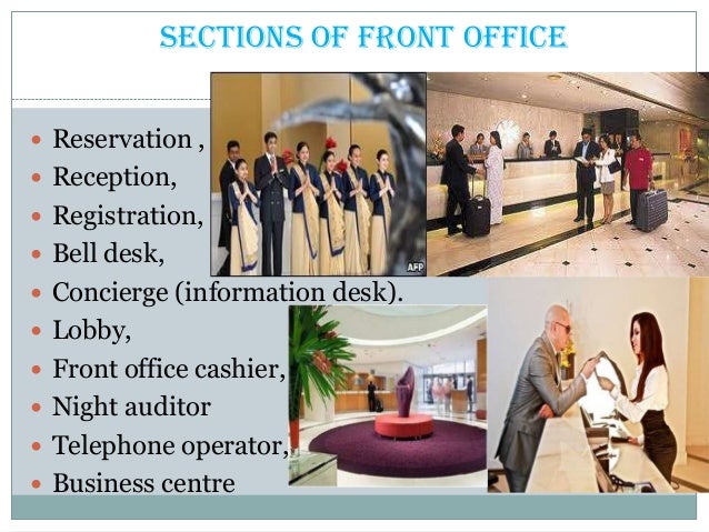 Sections Of Front Office Department In Hotels