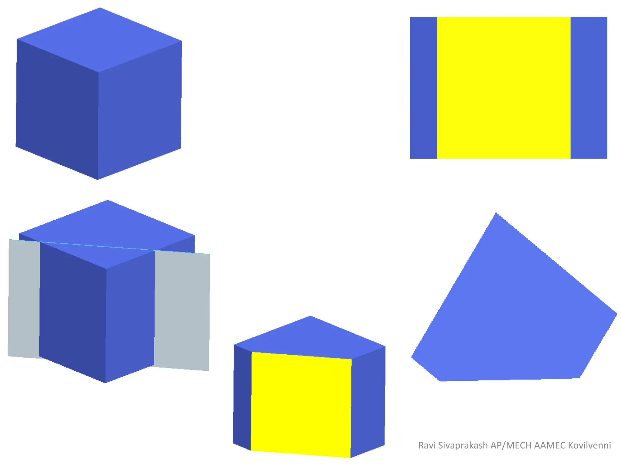 sections of solids engineering graphics unit iv | PDF