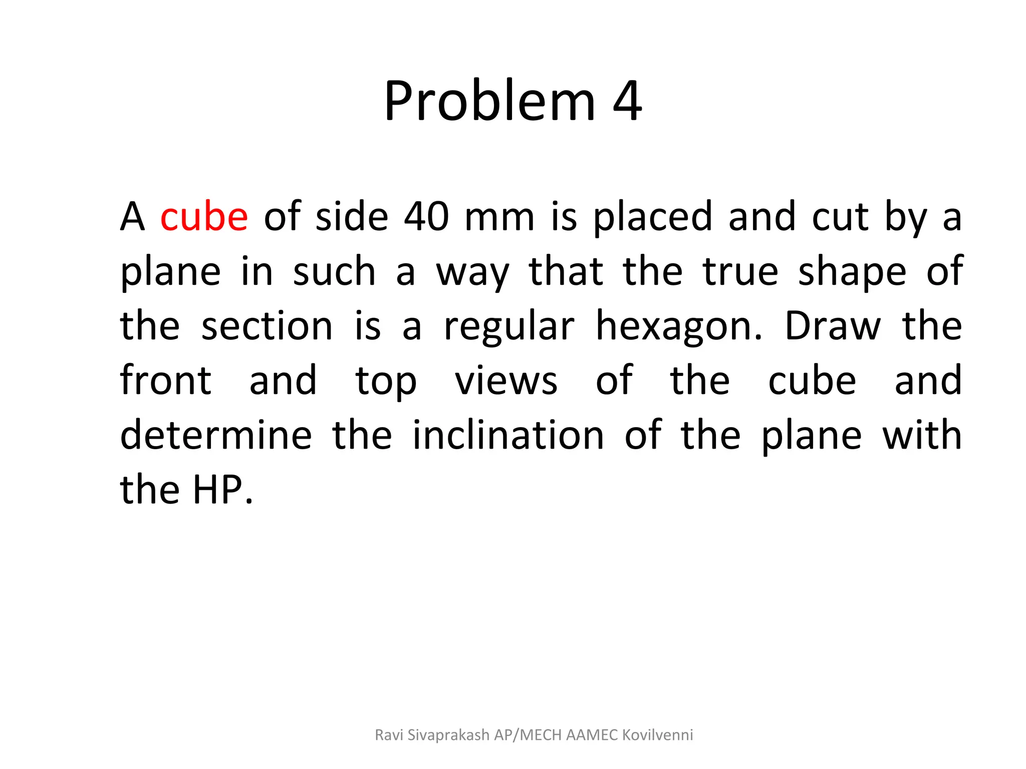 sections of solids engineering graphics unit iv | PDF