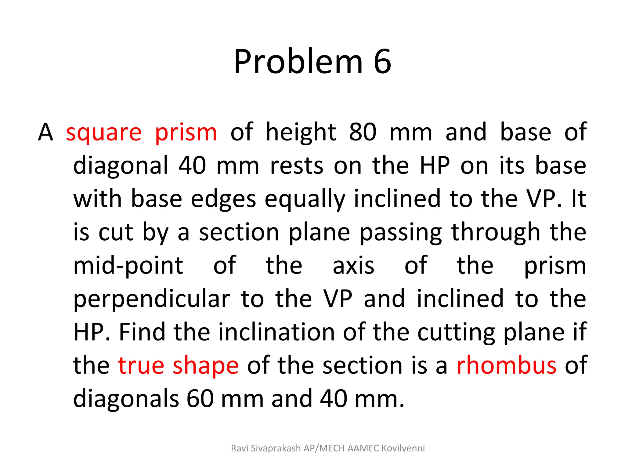 sections of solids engineering graphics unit iv | PDF