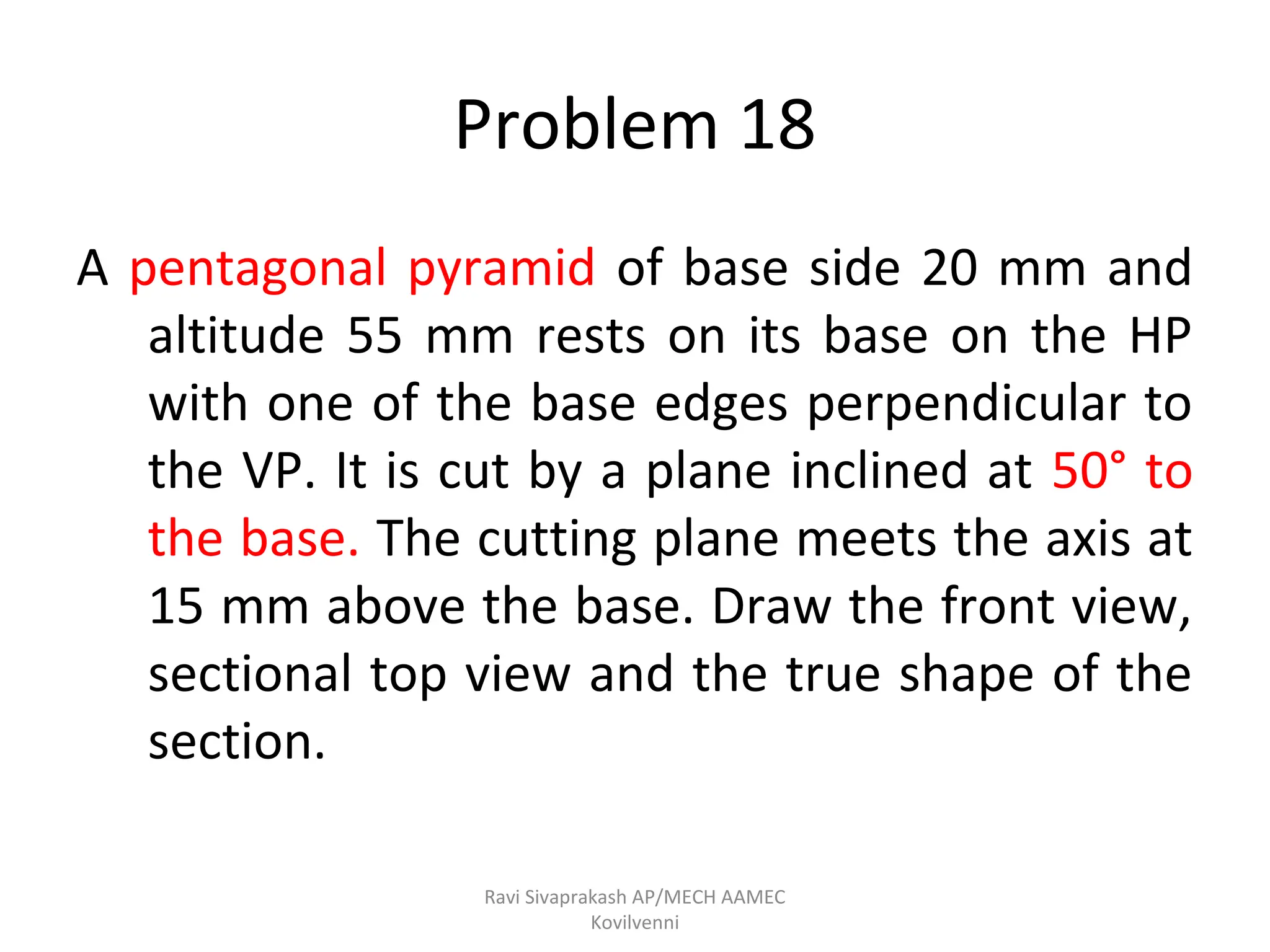 sections of solids engineering graphics unit iv | PDF