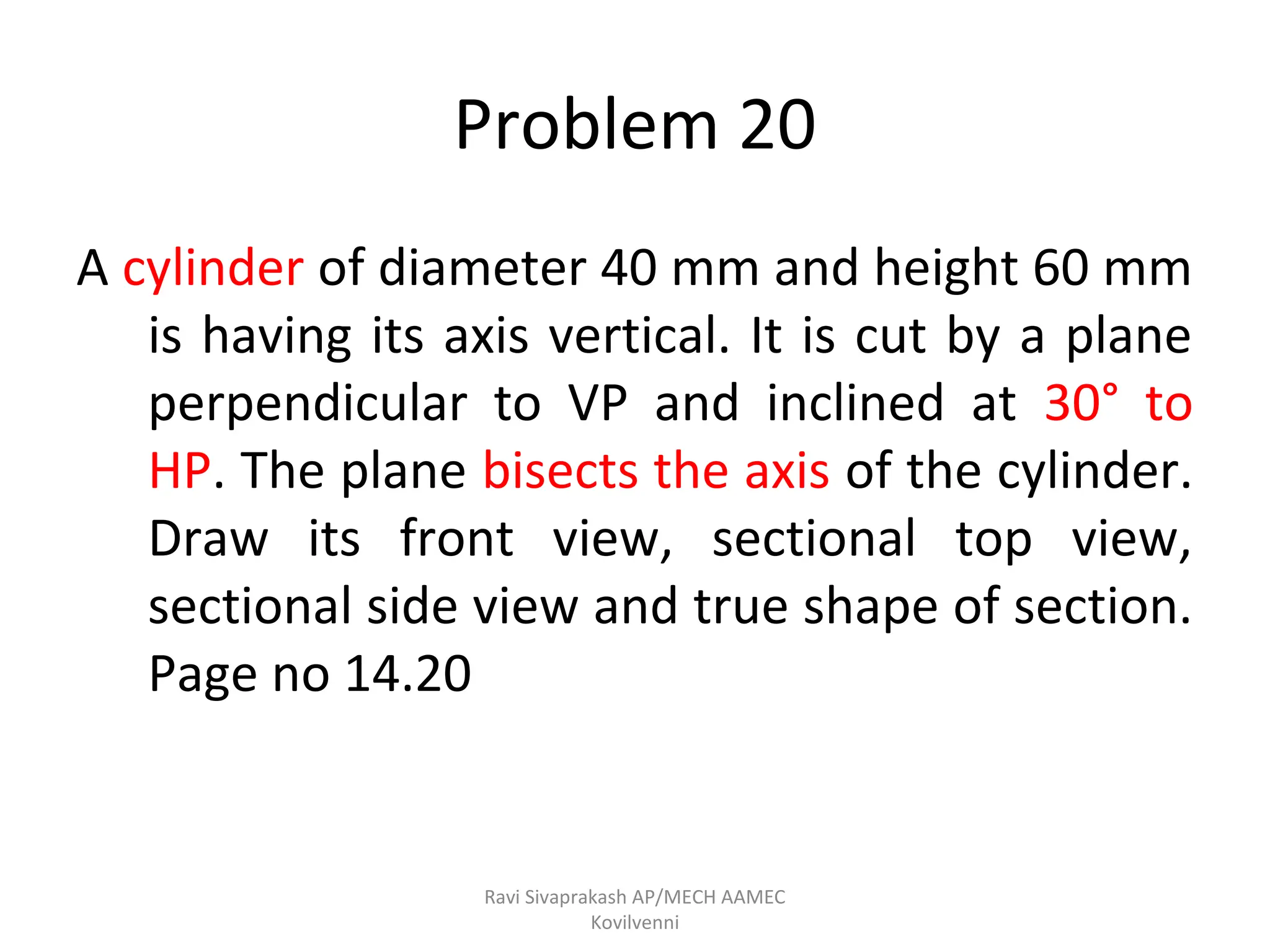 sections of solids engineering graphics unit iv | PDF