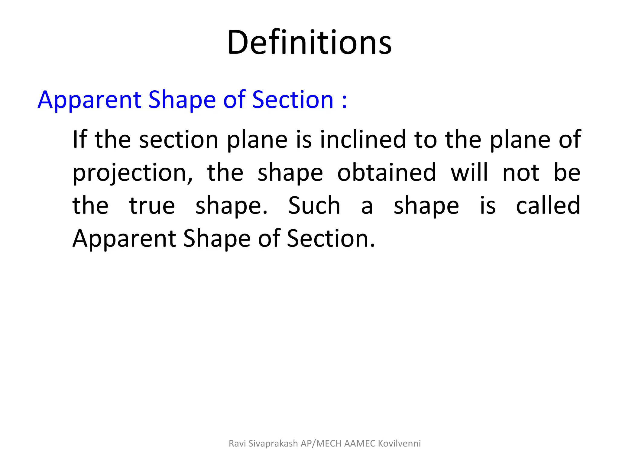 sections of solids engineering graphics unit iv | PDF