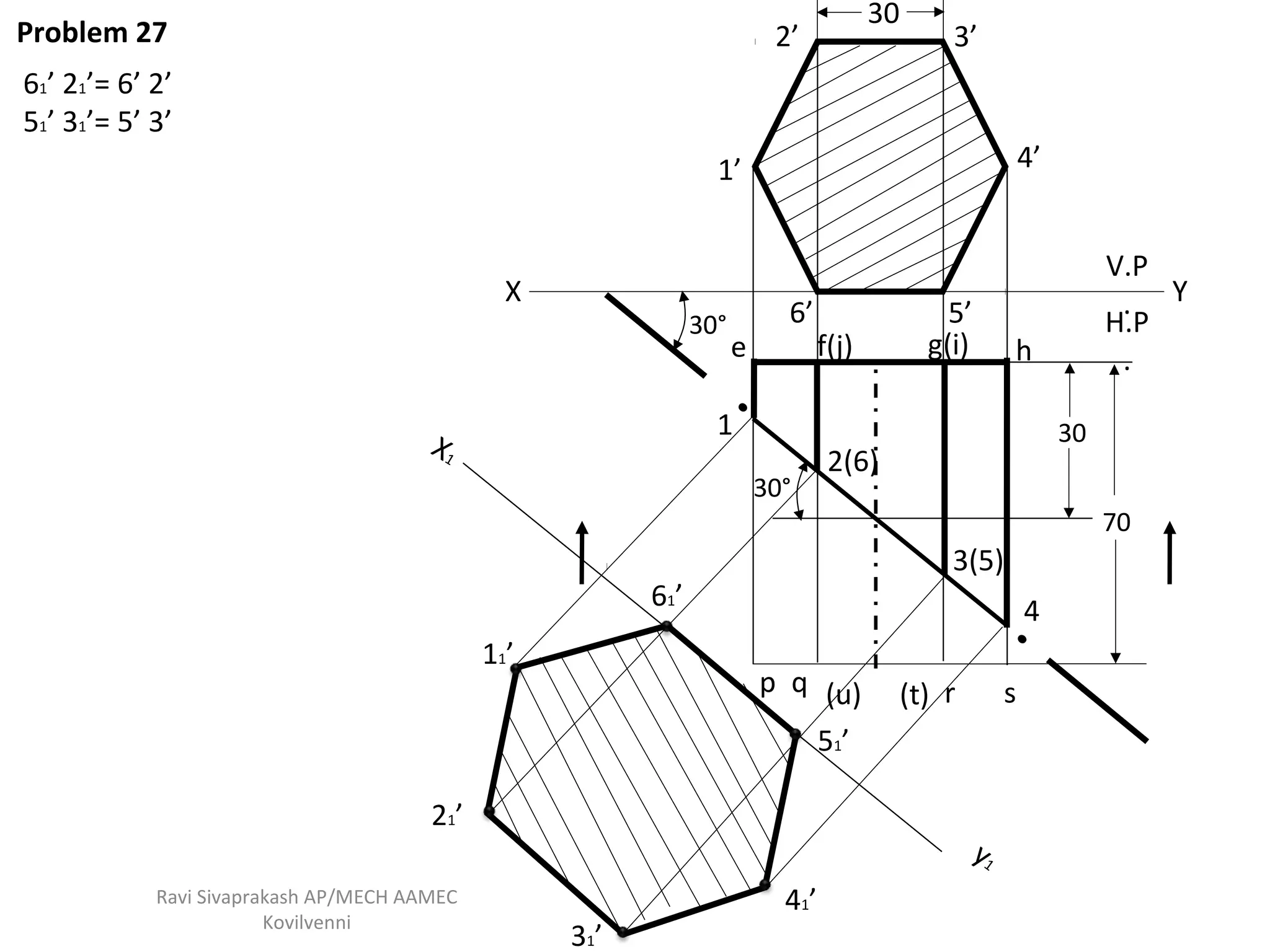 sections of solids engineering graphics unit iv | PDF