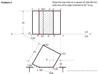 sections of solids engineering graphics unit iv | PDF