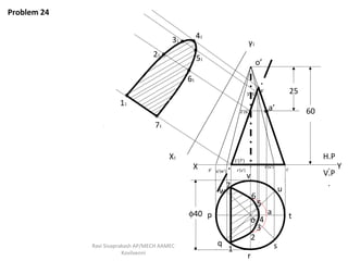 sections of solids engineering graphics unit iv | PDF