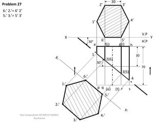 sections of solids engineering graphics unit iv | PDF