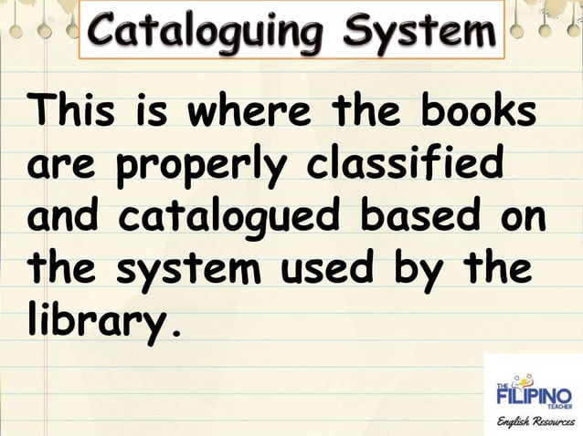Sections of the library | PPTX | Technology & Computing