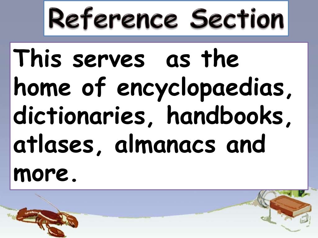 Sections of the library