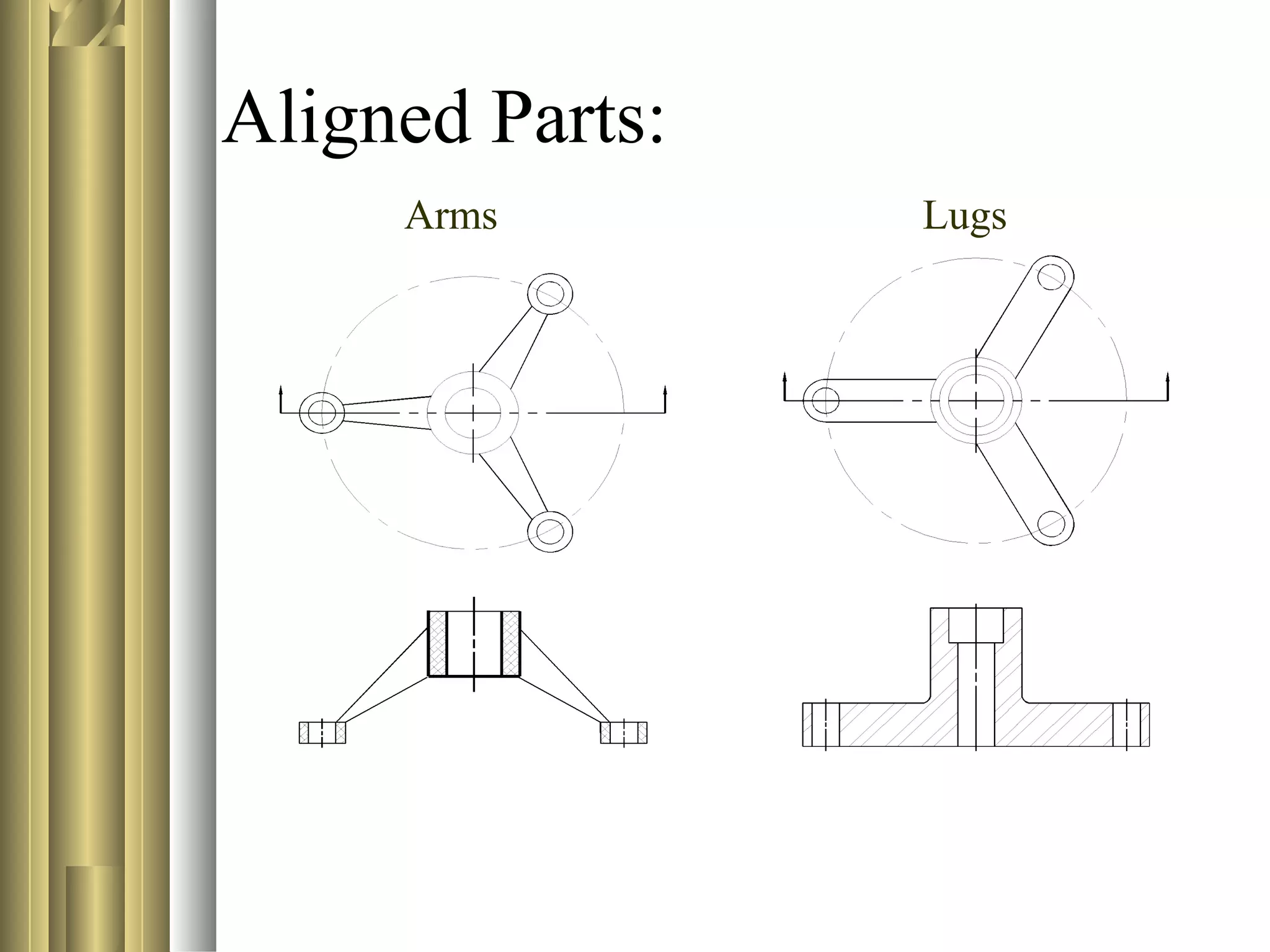 Aligned Parts:
Arms Lugs
 