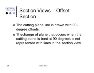 Simple Offset View Engineering drawing: How to Section view | PDF